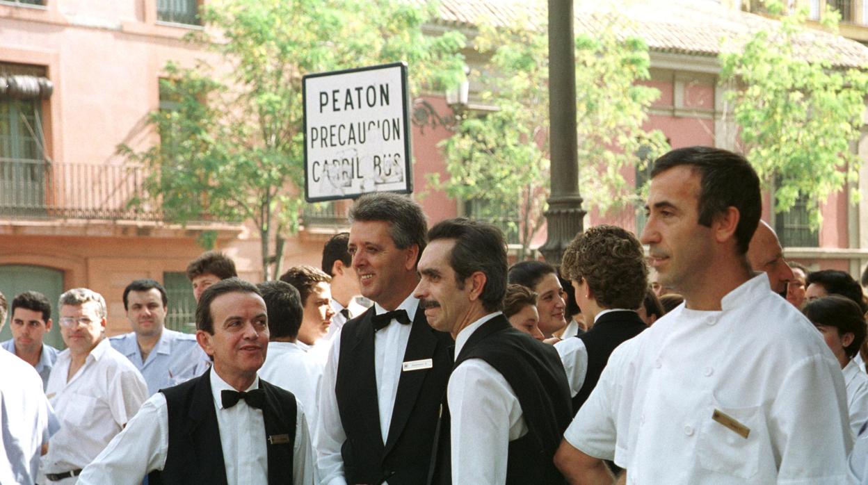Trabajadores del hotel Alfonso XIII en Sevilla