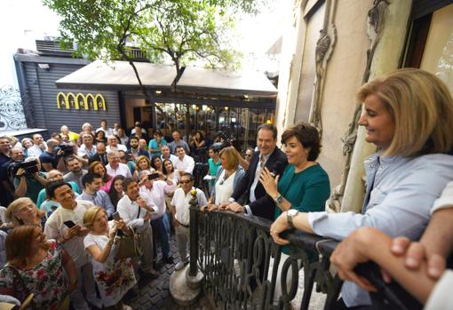 Soraya Sáenz de Satnamaría en su intervención de este miércoles