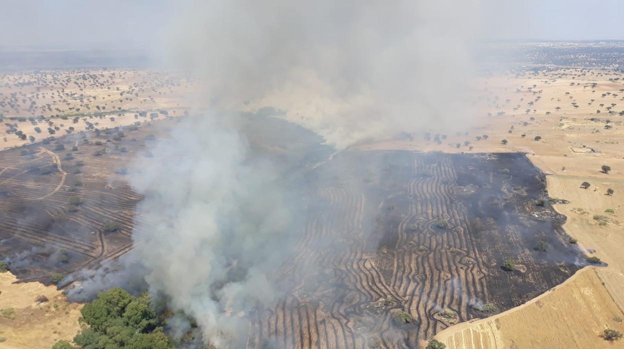 Incendio del pasado martes en Belálcazar