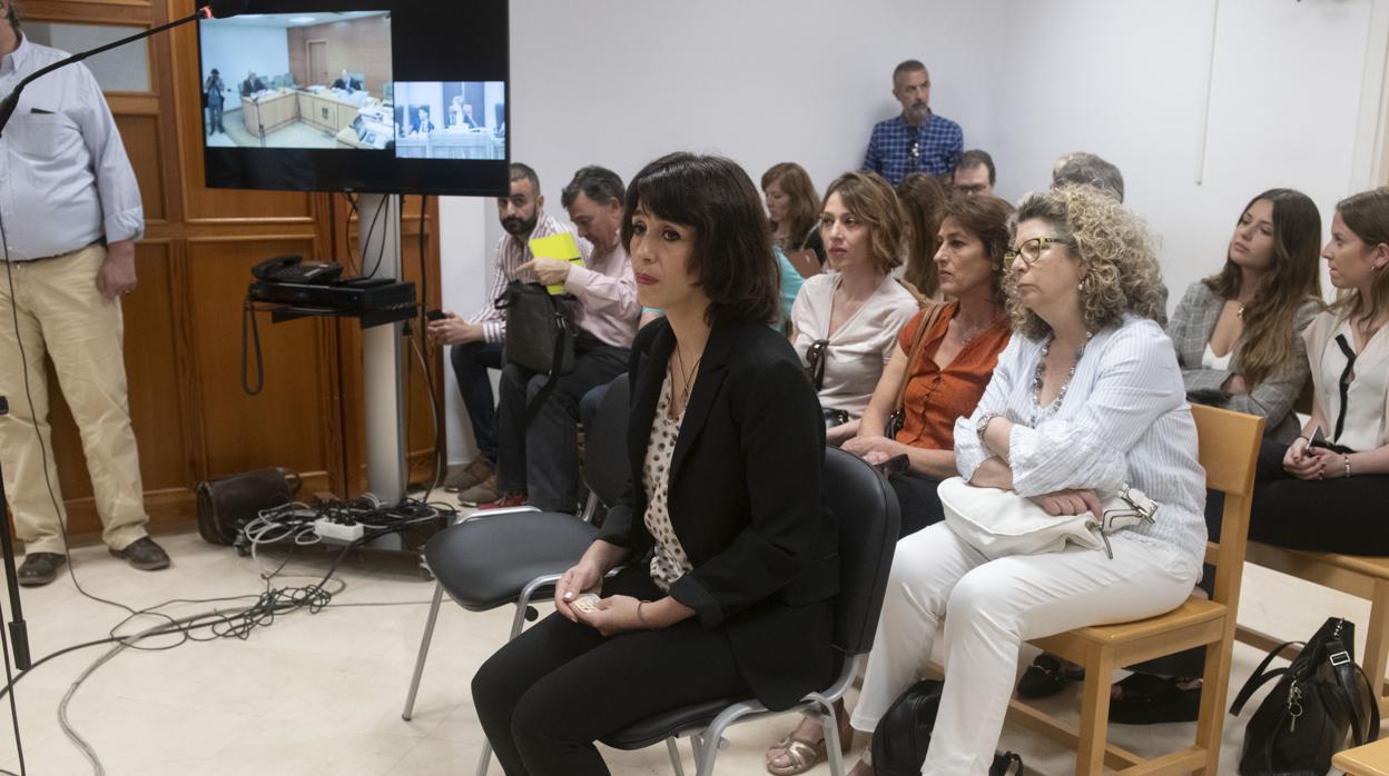 Juana Rivas en la sesión del pasado 14 de junio del juicio que tuvo que ser suspendido por la retirada de su abogado