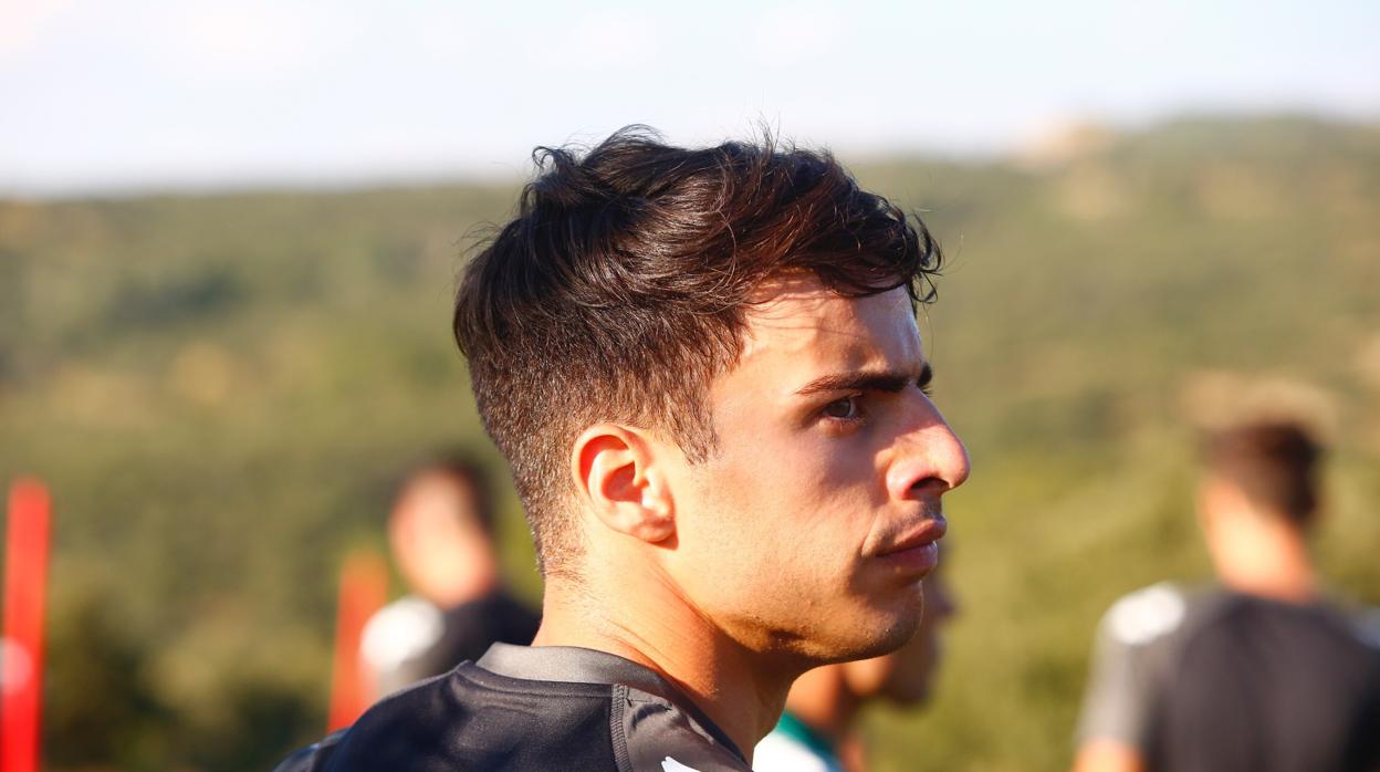 Álvaro Aguado, en un entrenamiento de Segovia