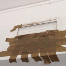 Conducto de ventilación deteriorado