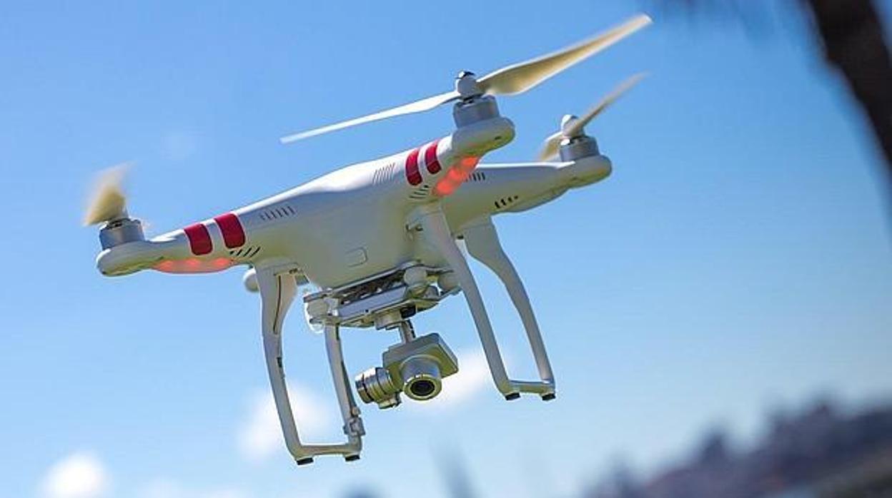 Un dron en pleno vuelo