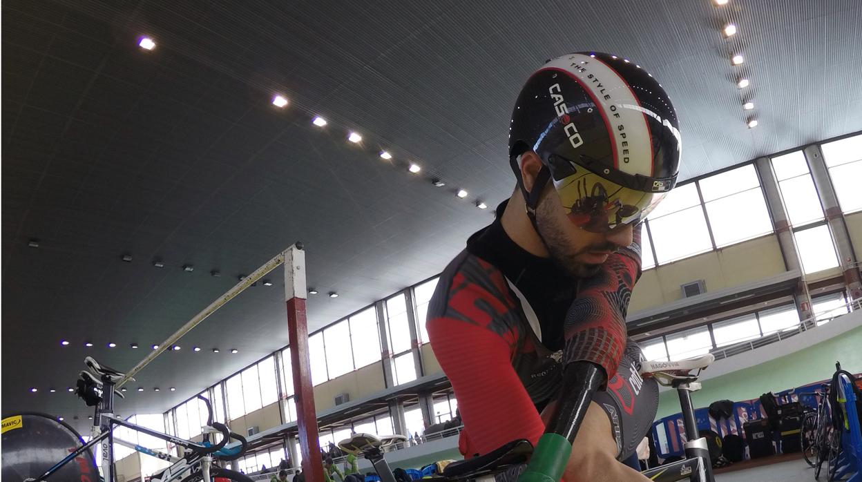 Alfonso Cabello durante un entrenamiento para el Campeonato de España
