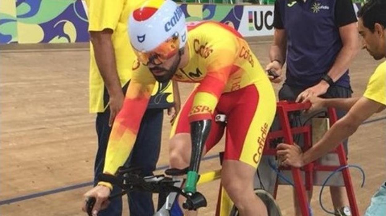 Alfonso Cabello durante el Campeonato de España en Pista celebrado en Valencia