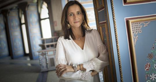 María Andrés posó en la sede de la Fundación Tres Culturas
