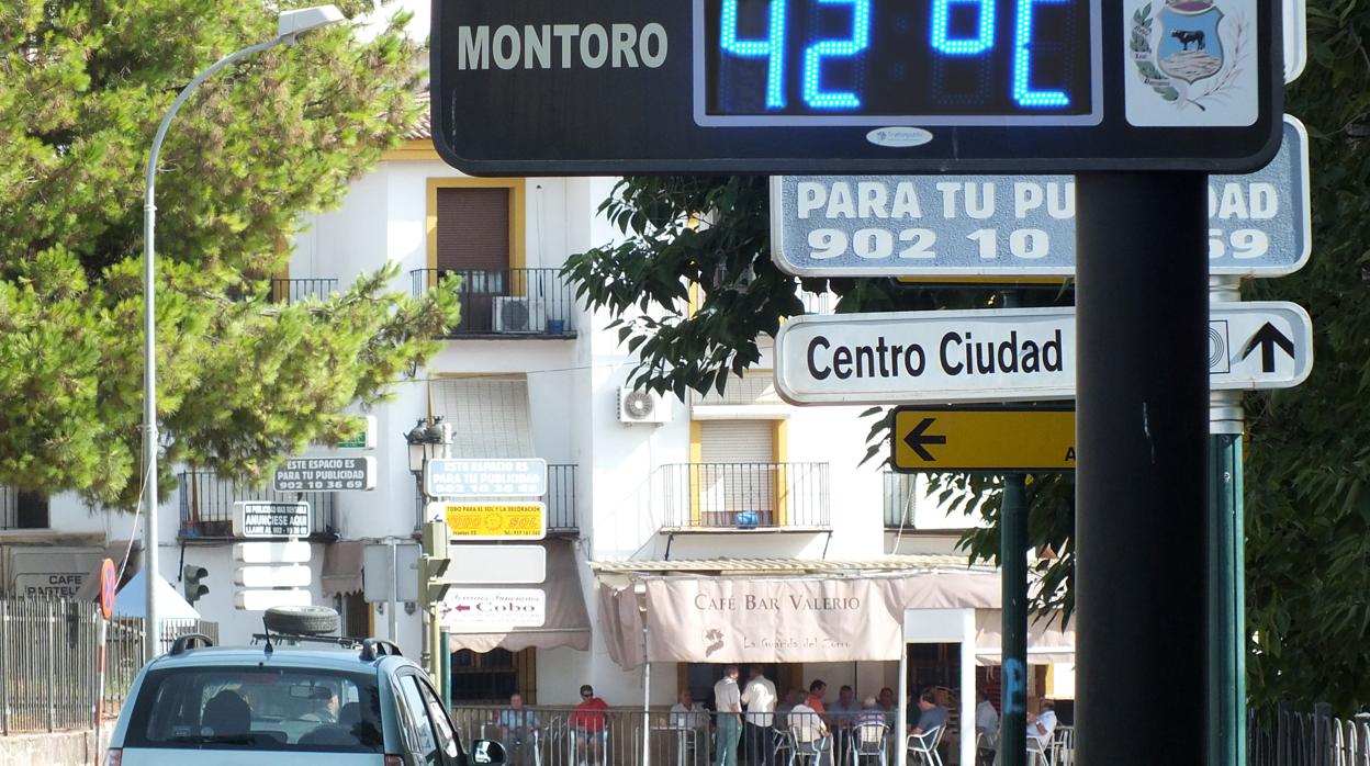 Imagen del centro de la localidad de Montoro captada en agosto de 2016