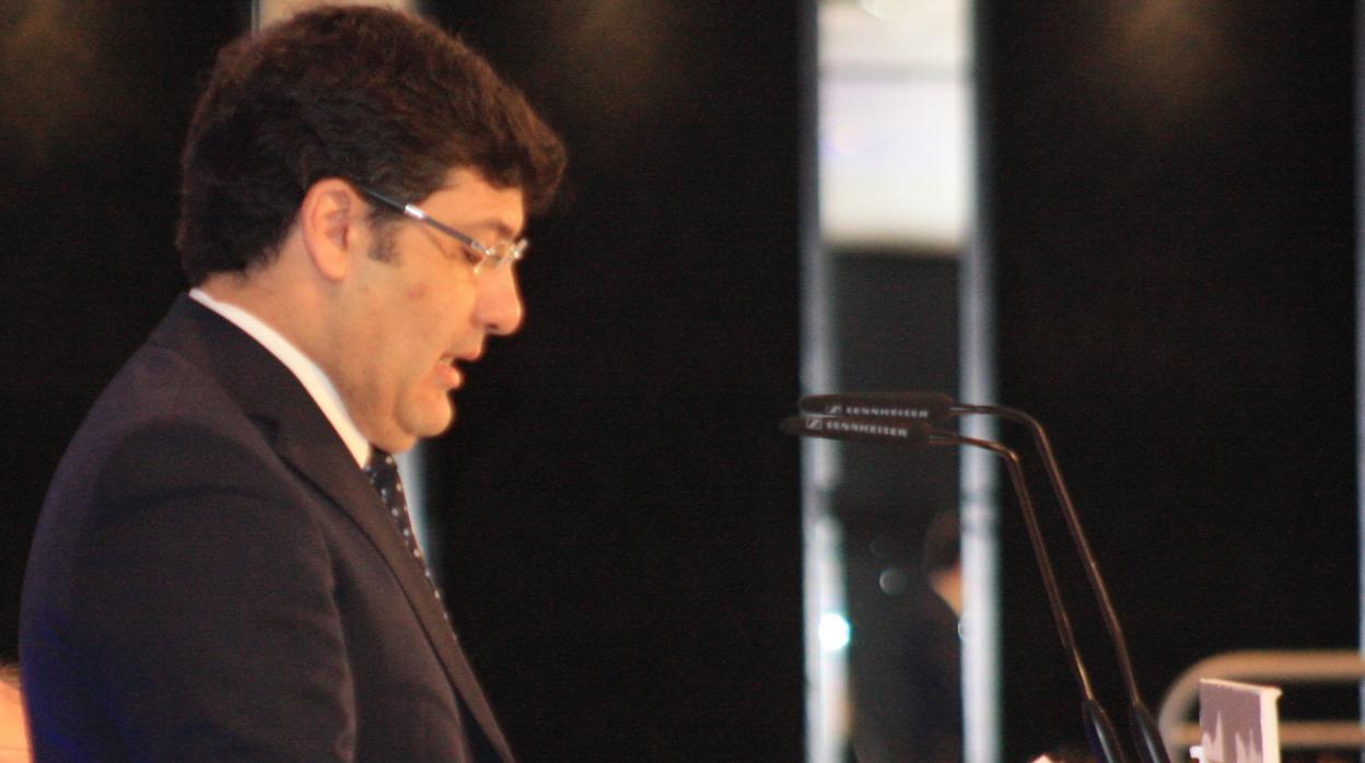 El presidente del Córdoba CF, Jesús León, este lunes en el Eurostar Palace