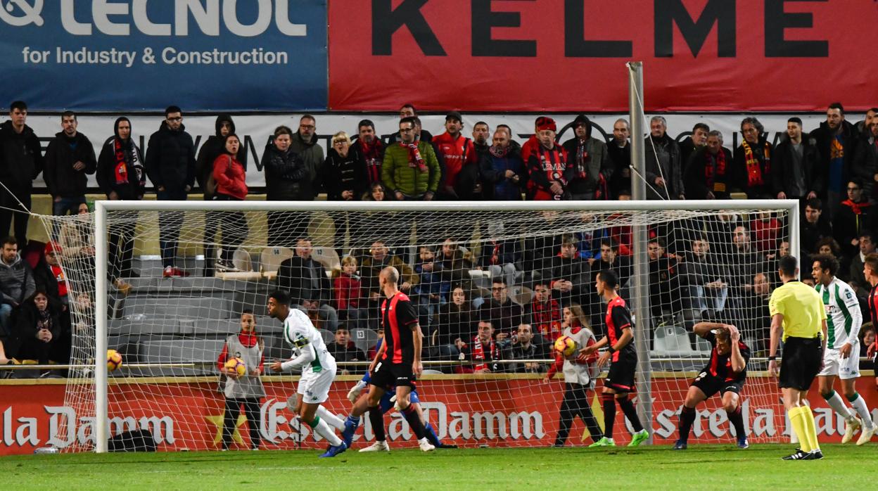 Aythami marca el 0-1 en el Reus-Córdoba CF de este sábado