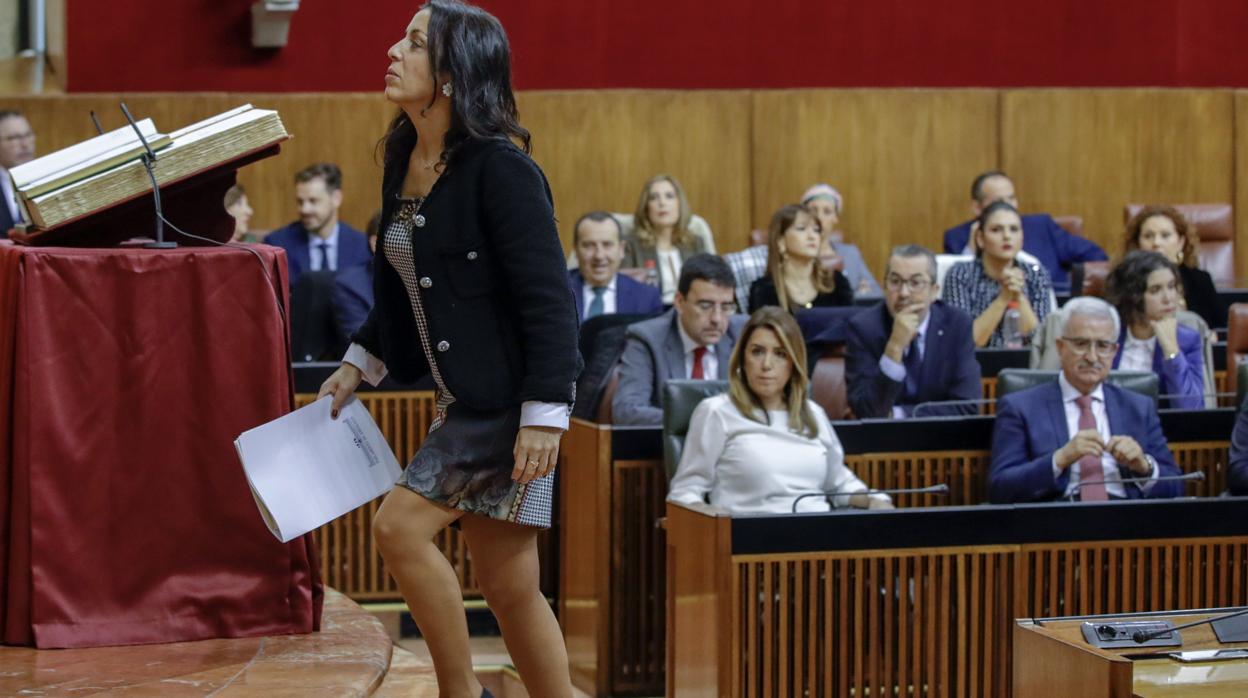 La diputada almeriense de Ciudadanos Marta Bosquet momentos antes de prestar juramento