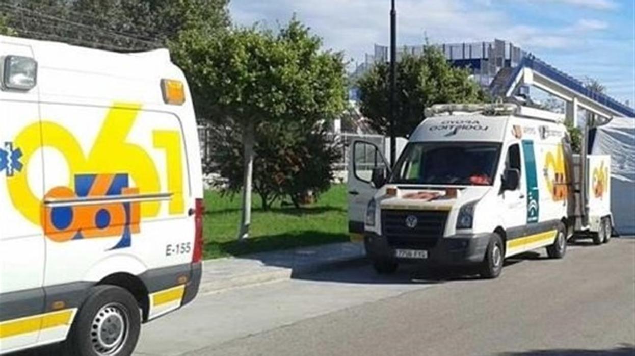 Ambulancias en el lugar del rescate