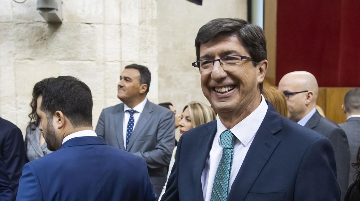 Juan Marín, en el Parlamento andaluz