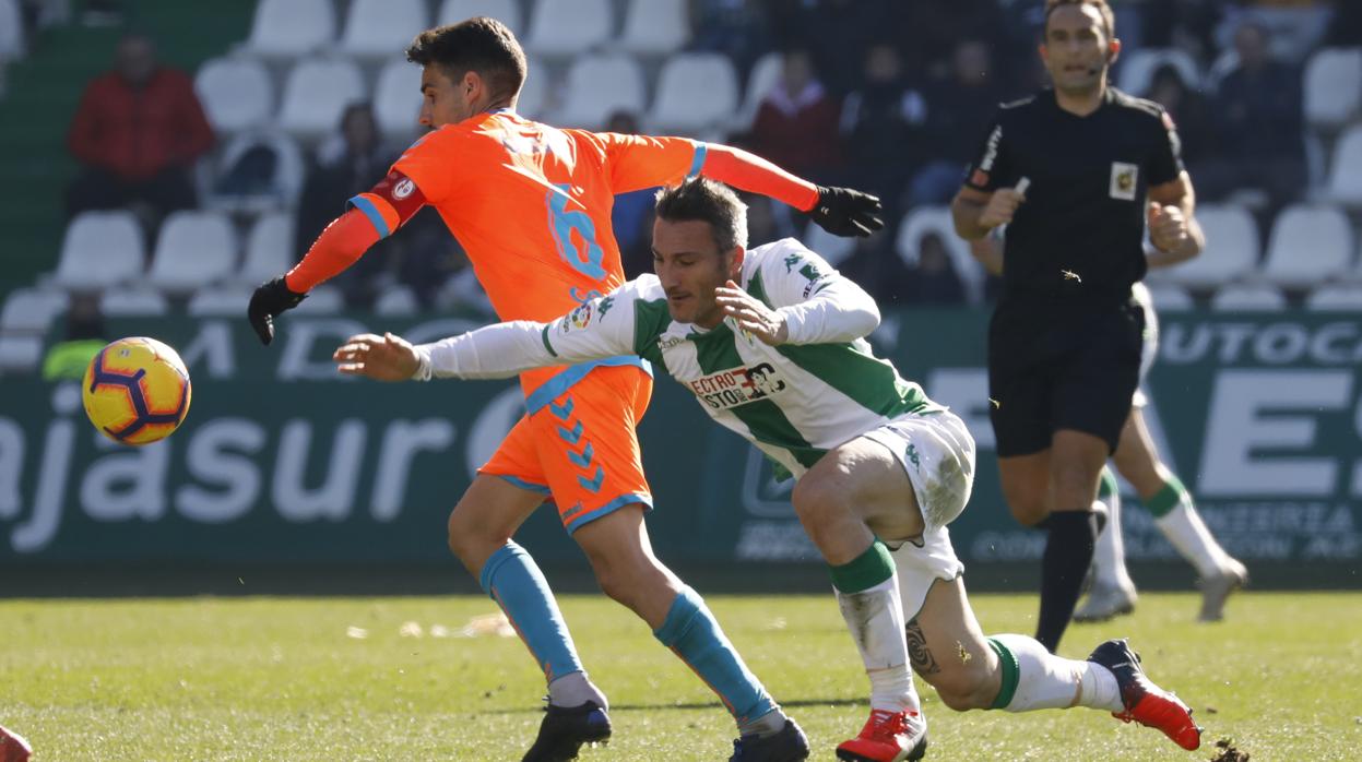 Piovaccari, durante el partido ante el Rayo Majadahonda