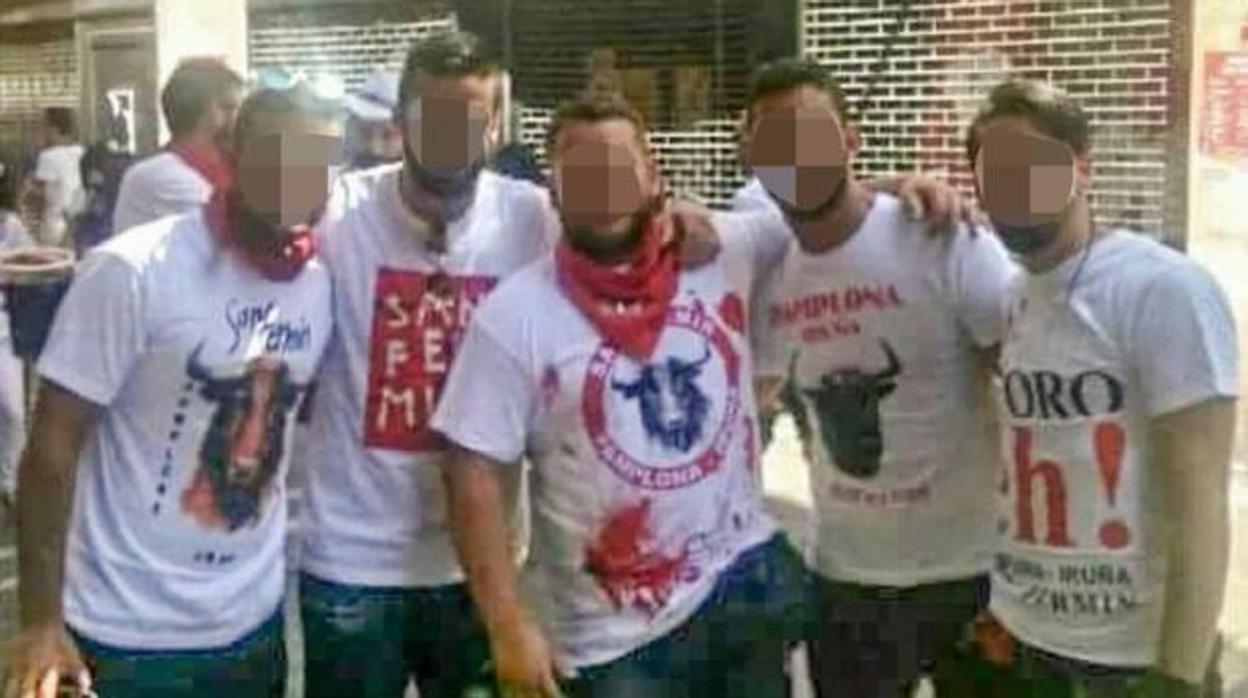 Los miembros de La Manada en una imagen en San Fermín