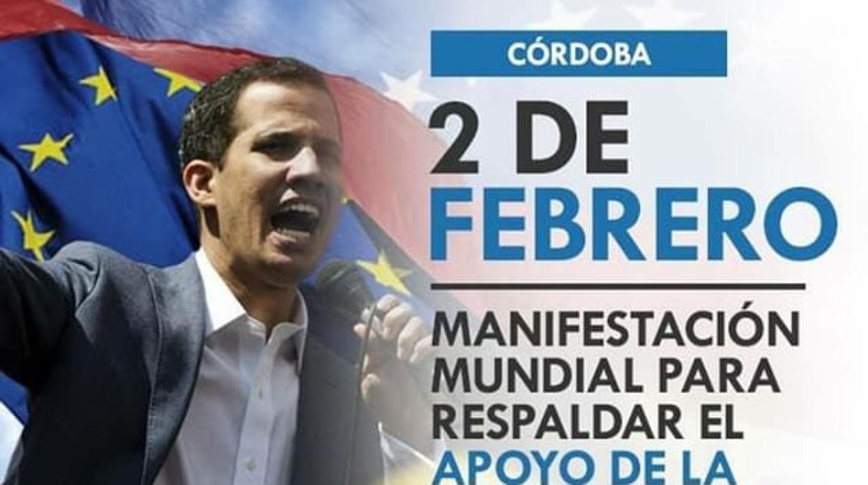 Cartel con la convocatoria de la manifestación
