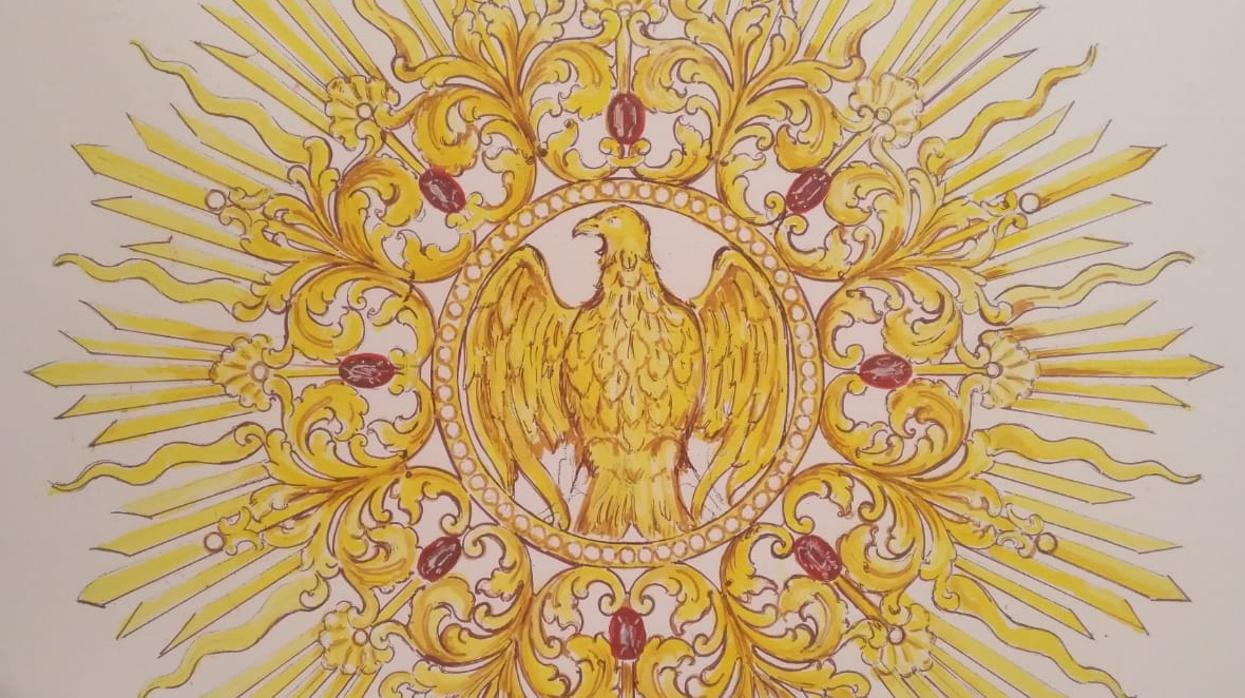 Diseño del nuevo nimbus para el San Juan Evangelista de Pasión