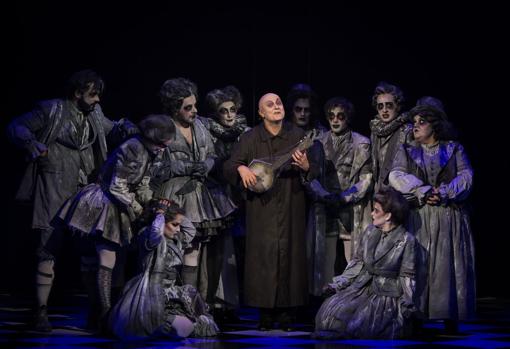 Una escena del musical «La familia Addams»
