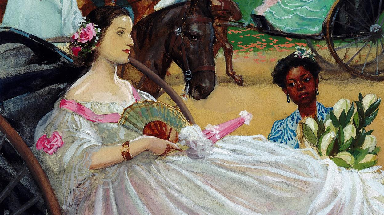 «Zona tórrida. Evocación de La Habana colonial», una obra para ilustrar un texto de García Sánchiz en 1925