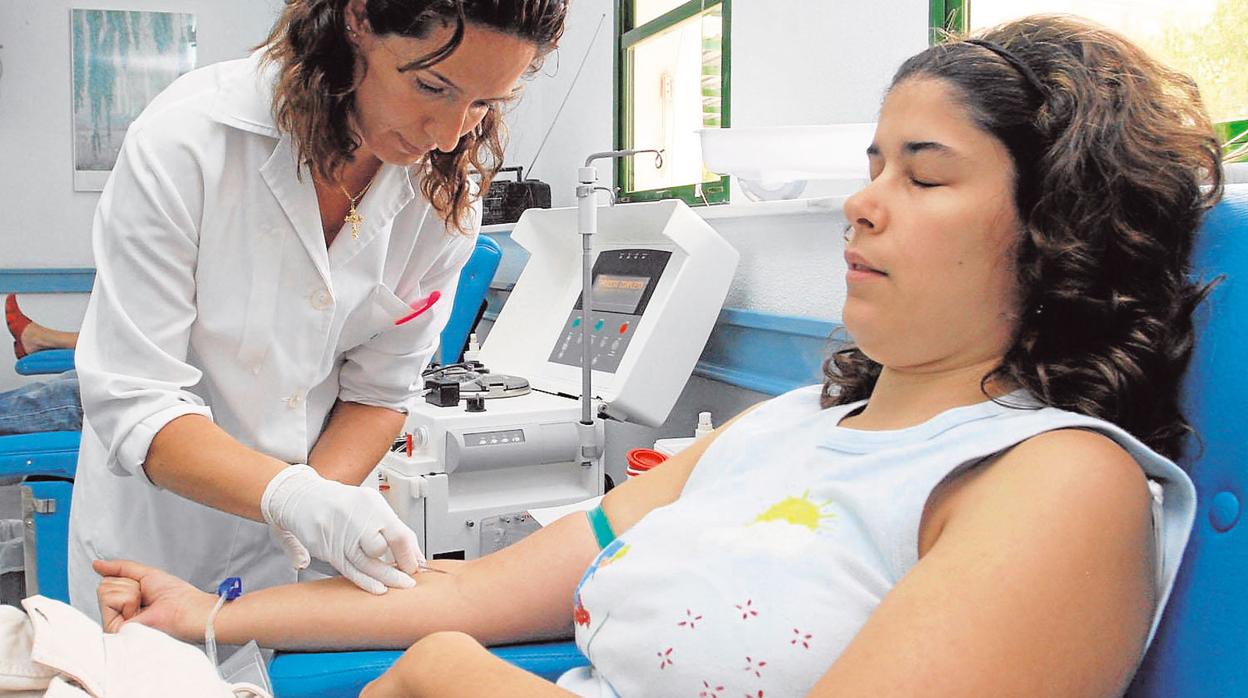 Una profesional de Enfermería trabajando