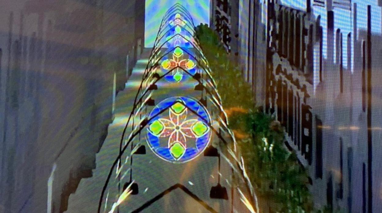 Imagen de cómo sería el túnel de luz que se pondría en Cruz Conde en Navidad
