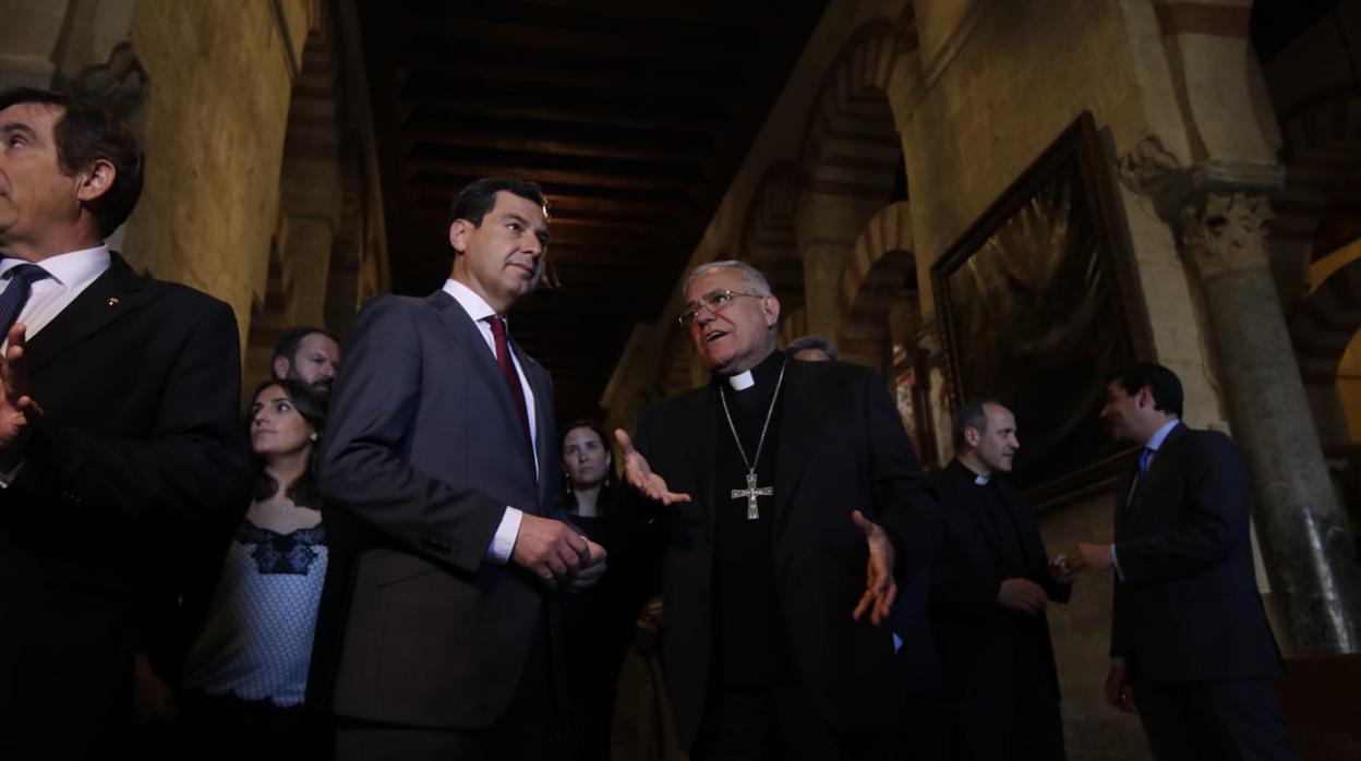 Juan Manuel Moreno y Demetrio Fernández, esta tarde en el interior