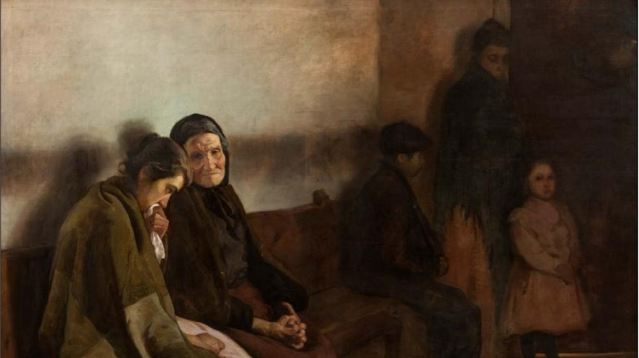 Cuadro «Esperando consulta», que valió a Rafael García Guijo un premio