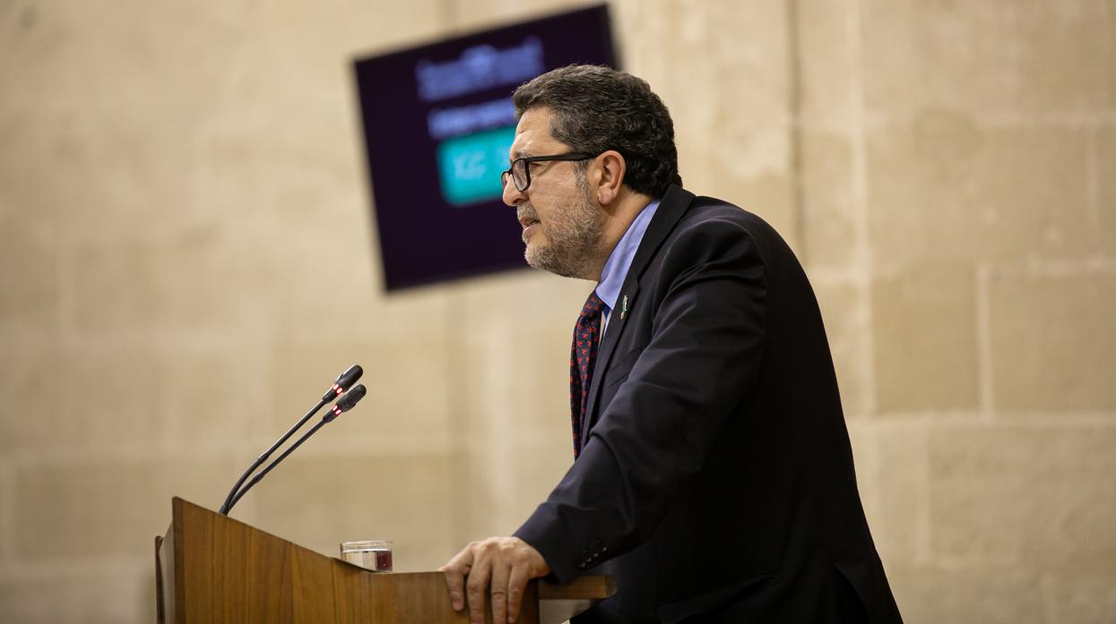 El presidente del grupo Vox Andalucía en el Parlamento