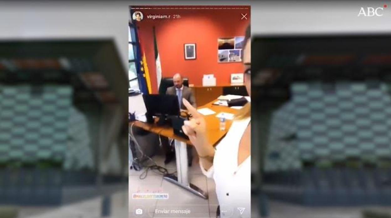 Vídeo de la visita de Virginia Moreno al despacho de su marido, Manuel Cortés Romero