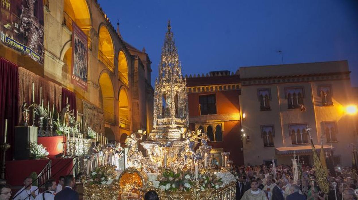 Procesión del Corpus de Córdoba en una imagen de archivo