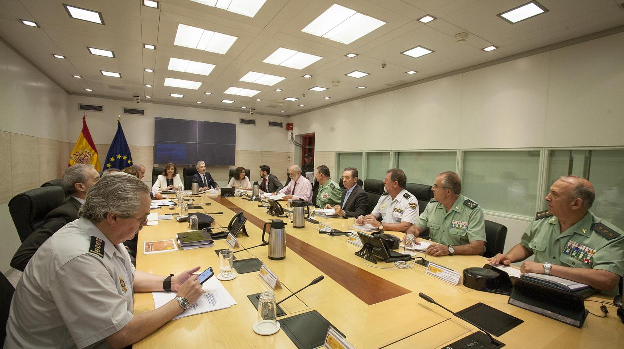 Imagen de la reunión presidida por Grande-Marlaska este jueves