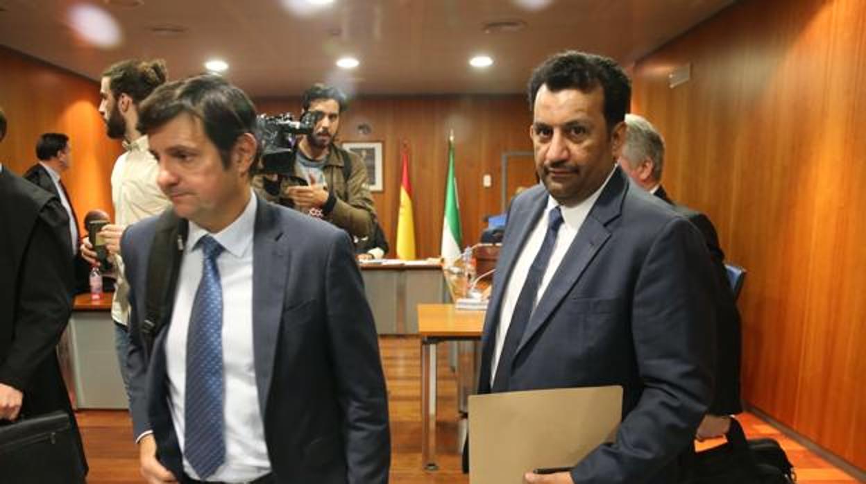 El jeque Al-Thani durante el juicio de Blue Bay