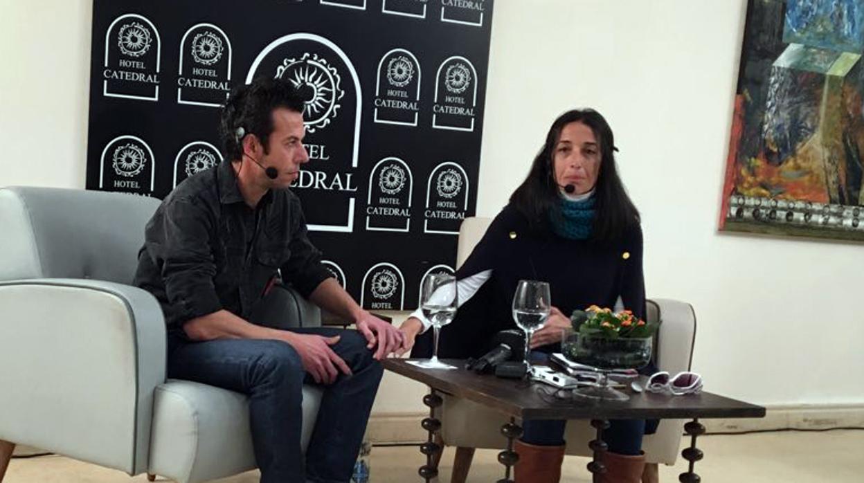 Ángel y Patricia en el último encuentro con los medios de comunicación.