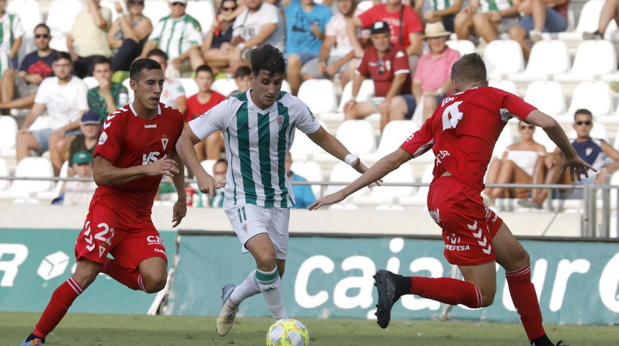Juanto, en el partido ante el Murcia