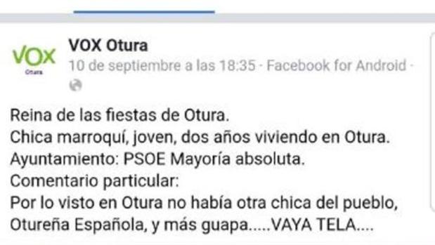 La Fiscalía de Granada investiga a Vox por un mensaje «xenóbofo» sobre una menor de origen marroquí