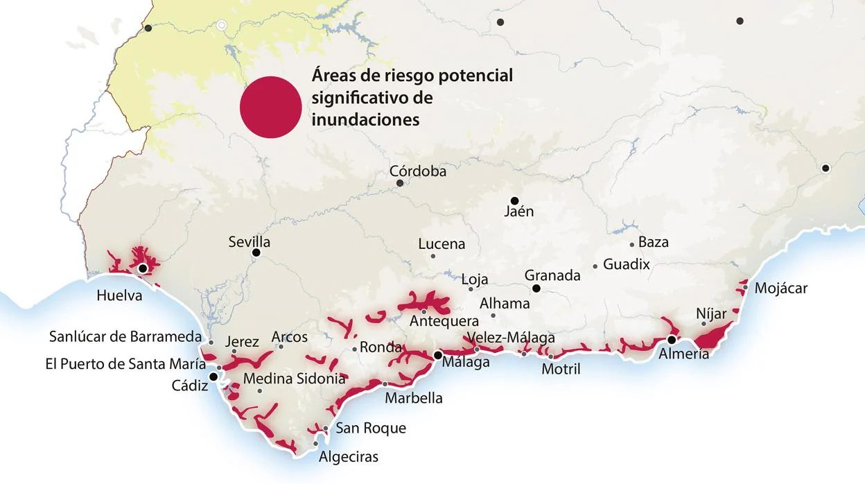 Mapa elaborado por la sección de Diseño de ABC con fuentes de la Junta de Andalucía