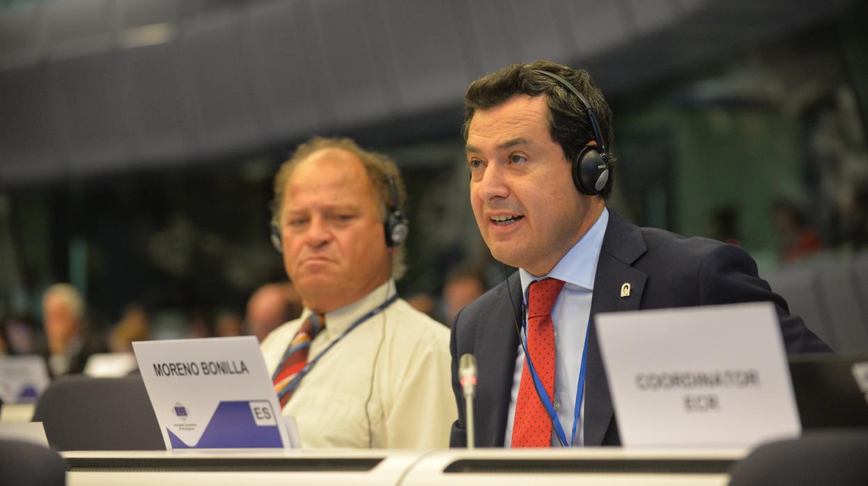 Junama Moreno, durante su intervención en el Pleno de Comité de las Regiones de la Unión Europea
