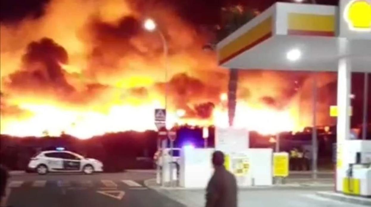 Video donde se aprecia las fuertes llamas que provocó el incendio