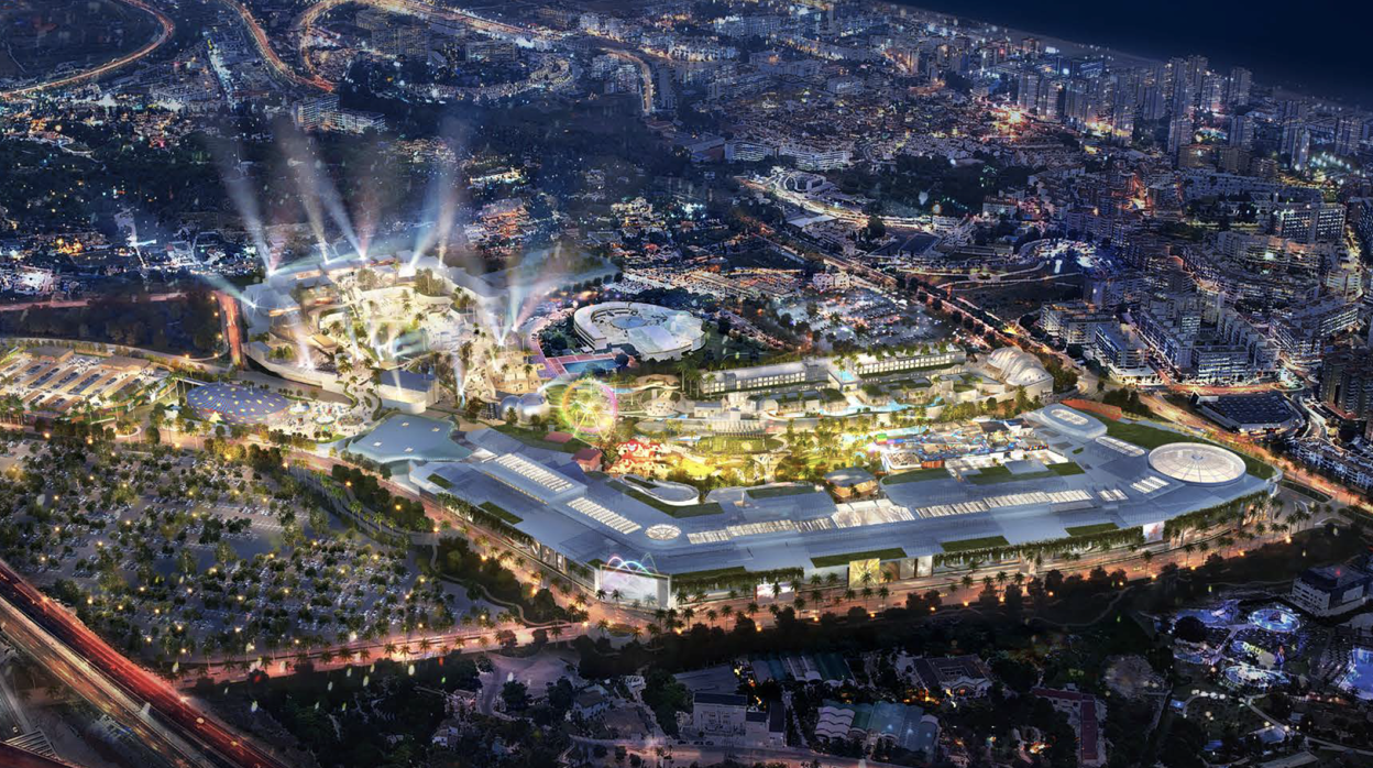 Recreación de cómo será el centro comercial de noche