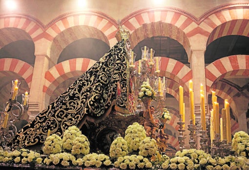 La imagen en el interior de la Mezquita-Catedral