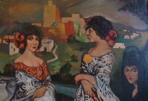 Mujeres granadinas, de De la Serna, inspiradas en Emilia Llanos.