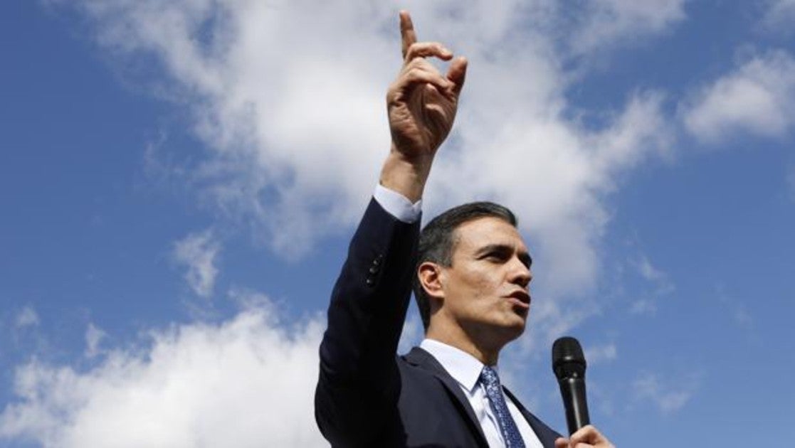 Pedro Sánchez en un mitin reciente en Córdoba