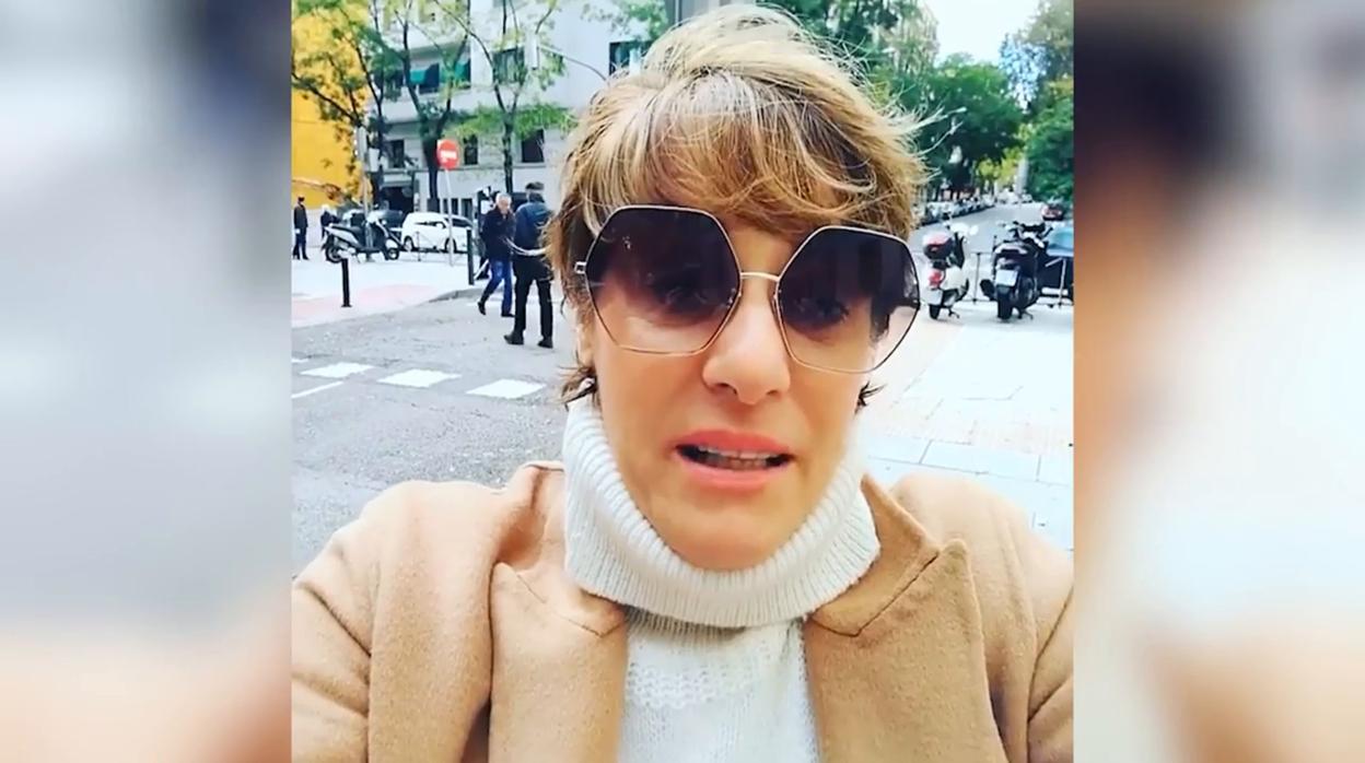 Anabel Alonso, en un vídeo publicado en sus redes sociales