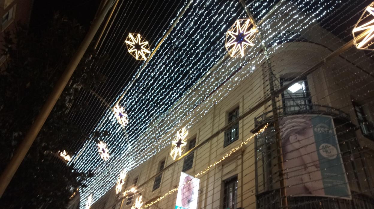 Imagen de parte del túnel del espectáculo de Cruz Conde en funcionamiento en pruebas, esta noche