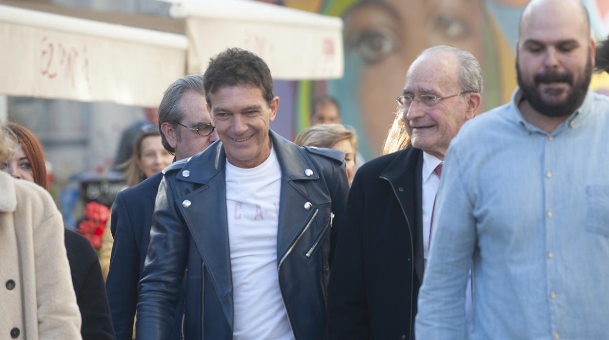 Antonio Banderas este lunes en Málaga