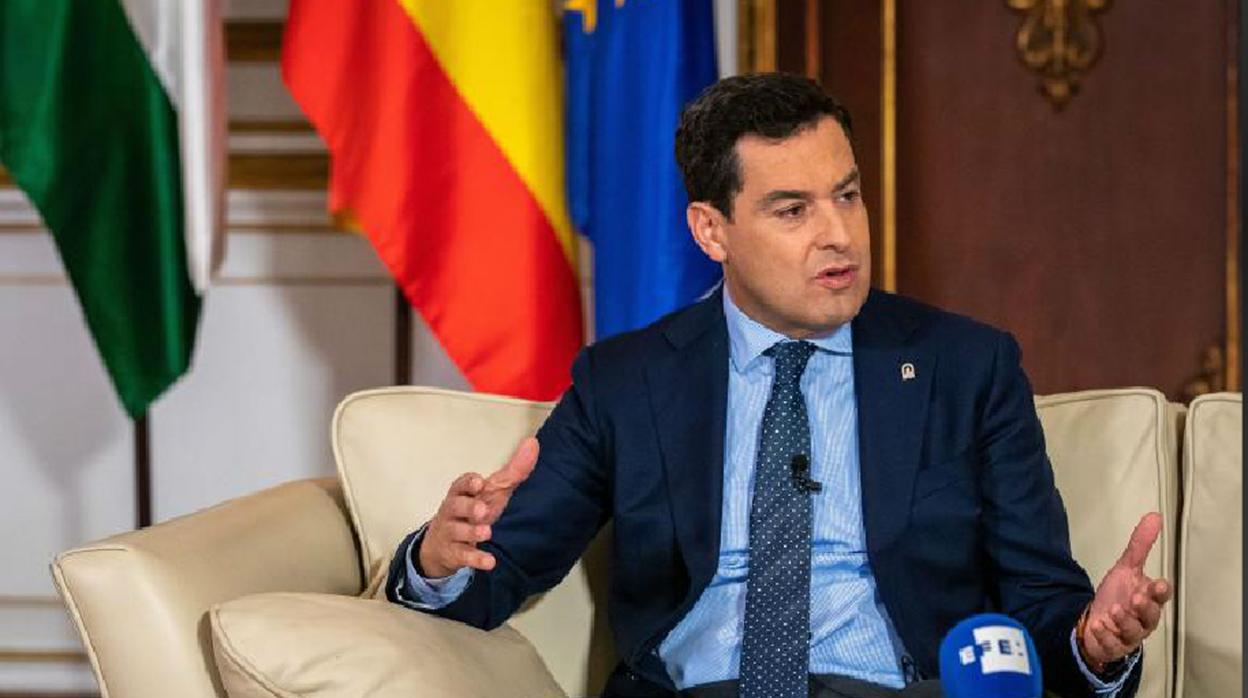 El presidente de la Junta de Andalucía, Juanma Moreno