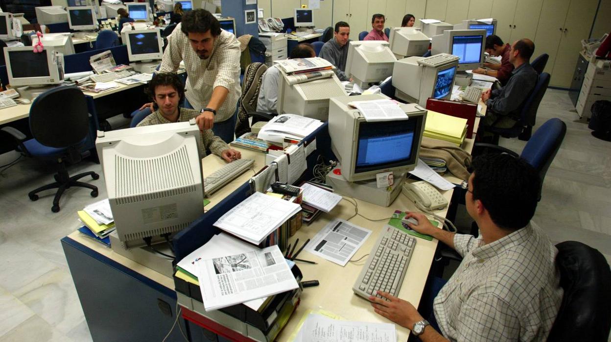 La redacción de ABC Córdoba en sus primeros años