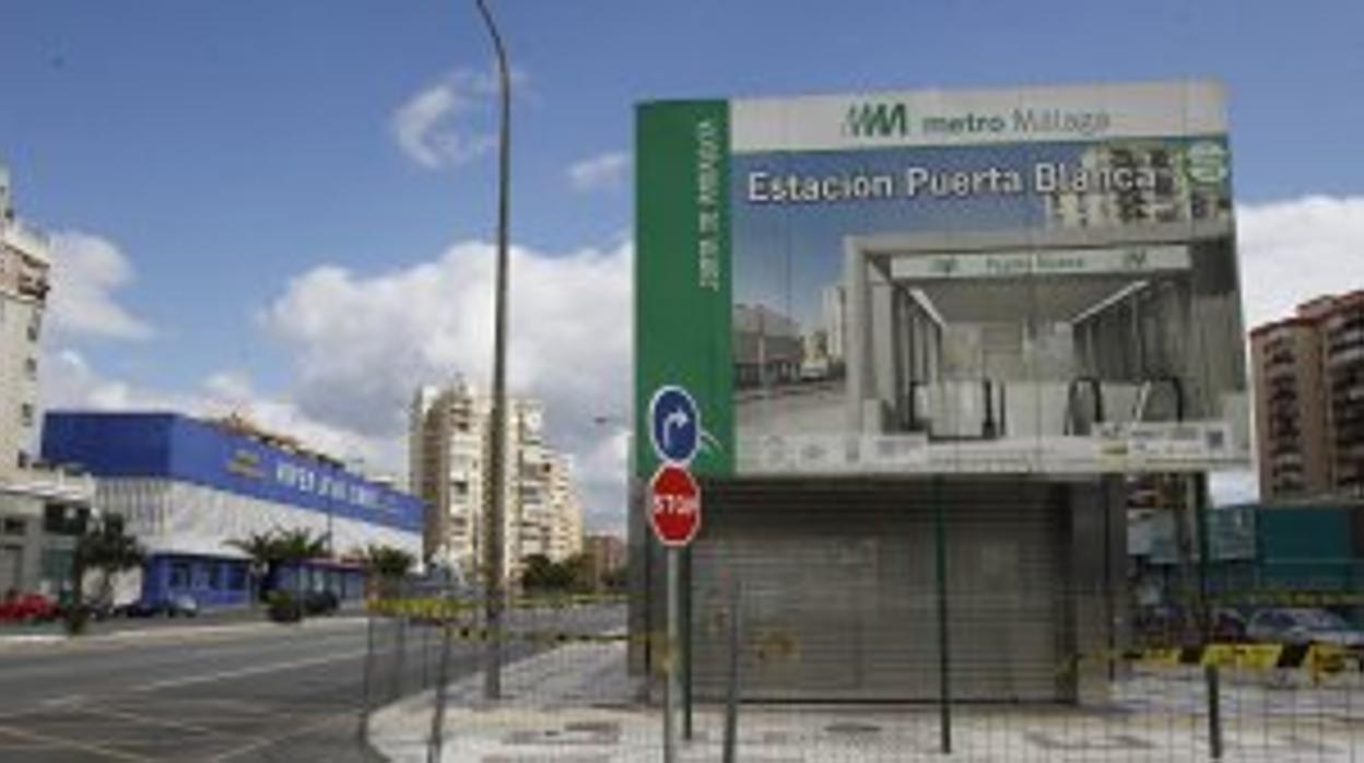 Estación de metro de Puerta Blanca, en la Carretera de Cádiz de Málaga