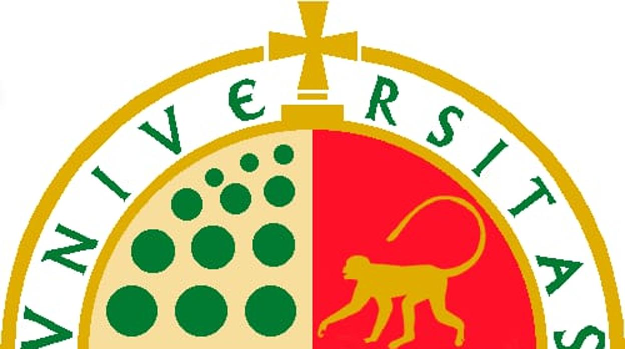 Escudo de la Universidad de Jaén modificado por un internauta tras la polémica