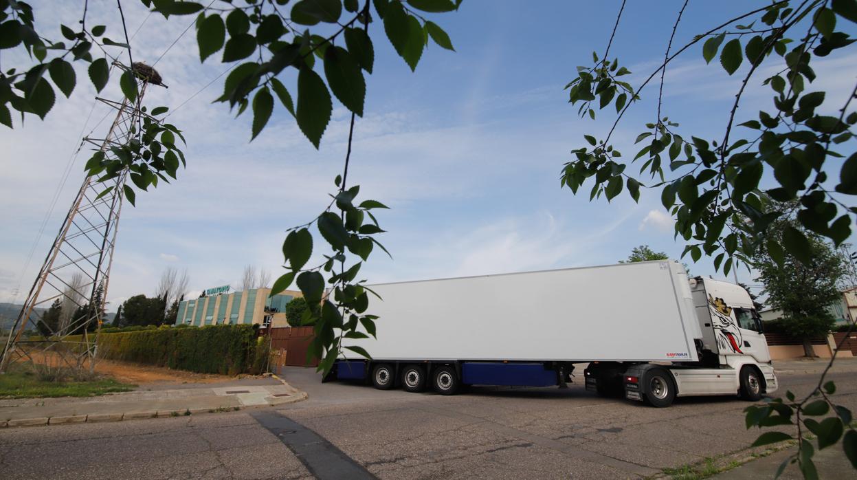 Trailer con fallecidos procedente de Madrid