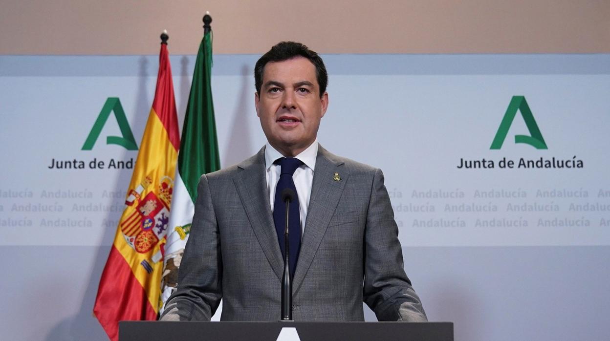 El presidente de la Junta en su comparecencia telemática en el Palacio de San Telmo